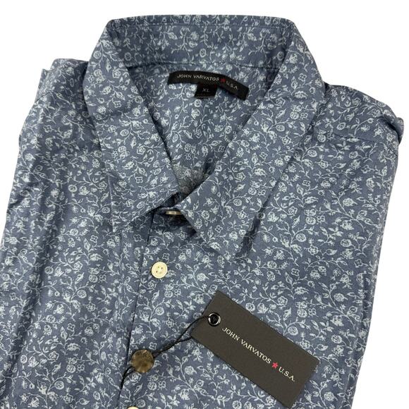 John Varvatos Short Sleeve Button Down Shirt - XL - NWT - Picture 1 of 6